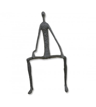 Seated man bronze sculpture Giacometti
