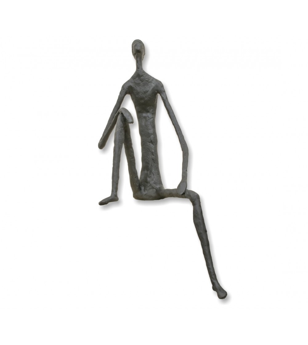 Scultura in bronzo uomo seduto Giacometti