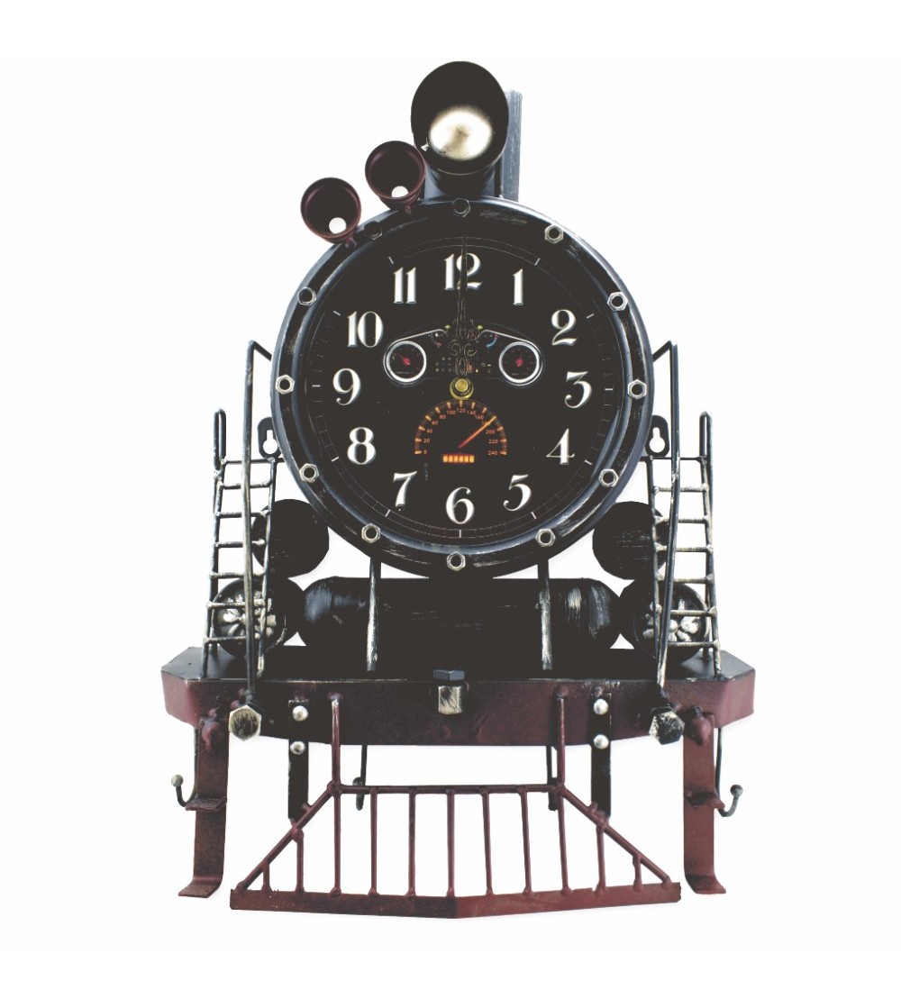Relógio vintage de metal para cabides