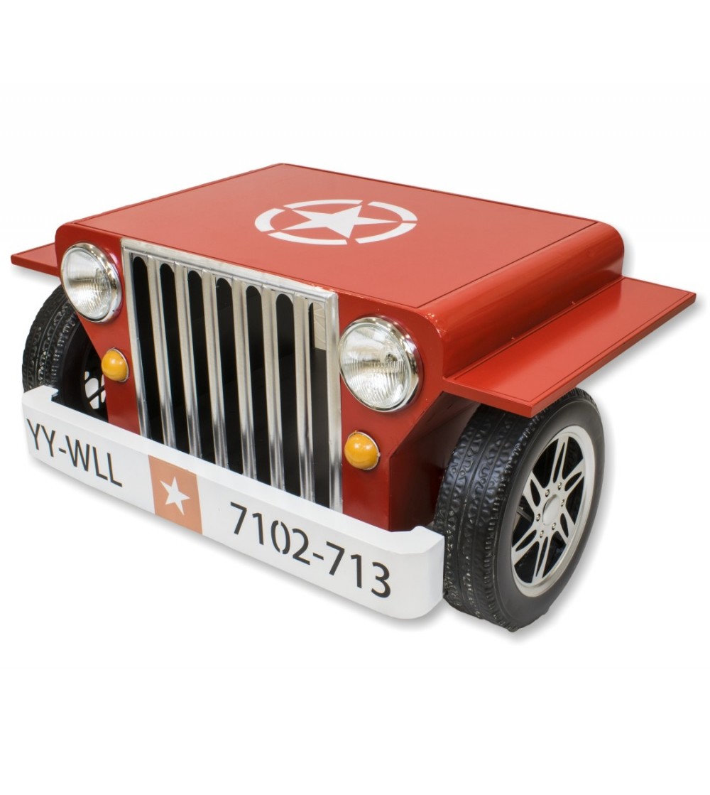 Red Jeep coffee table