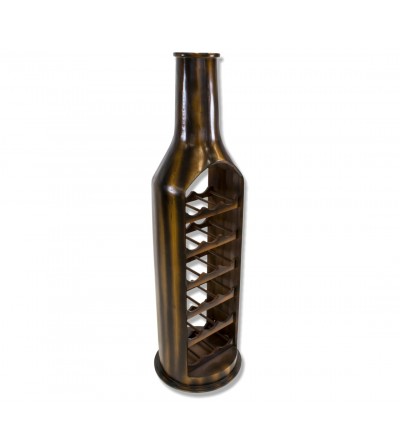 Wooden wine bottle rack