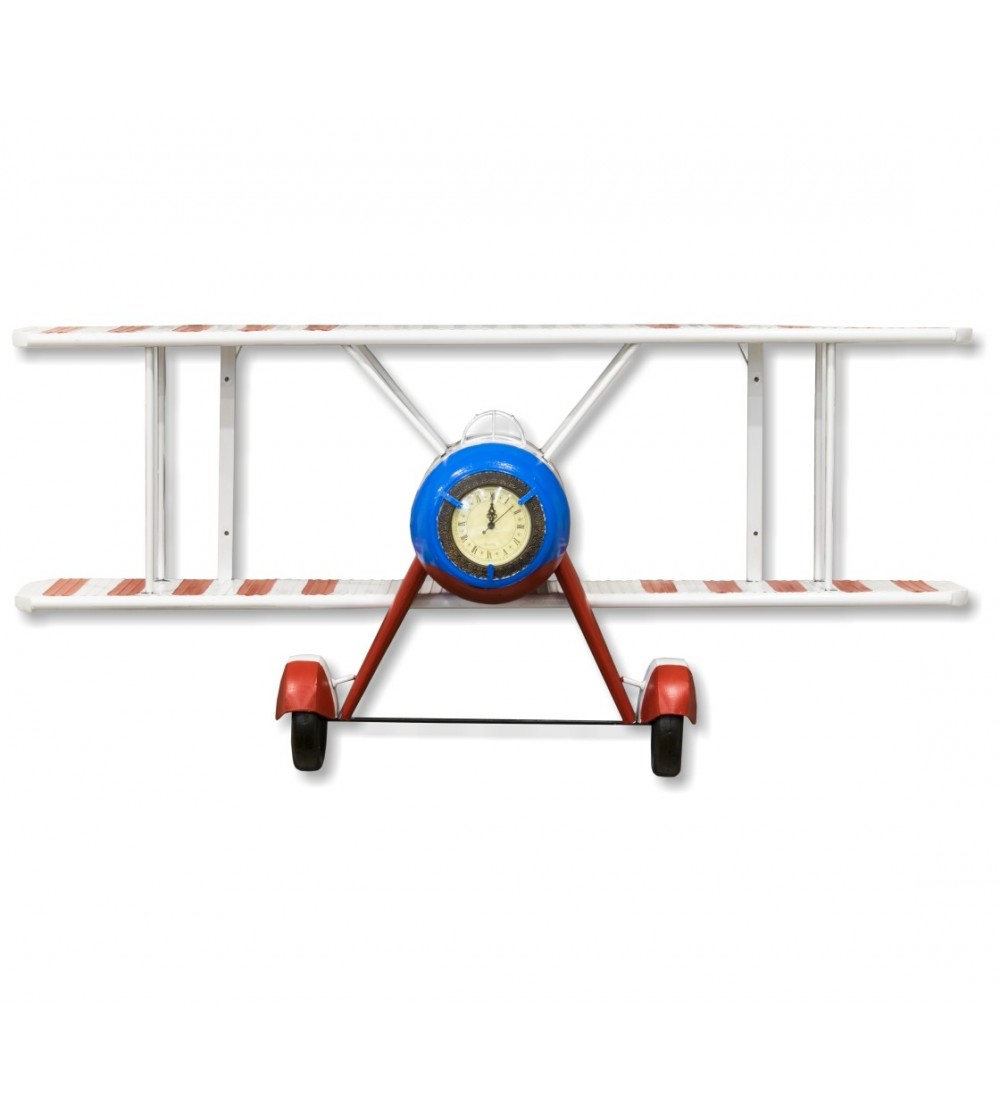 Tricolor airplane clock shelf