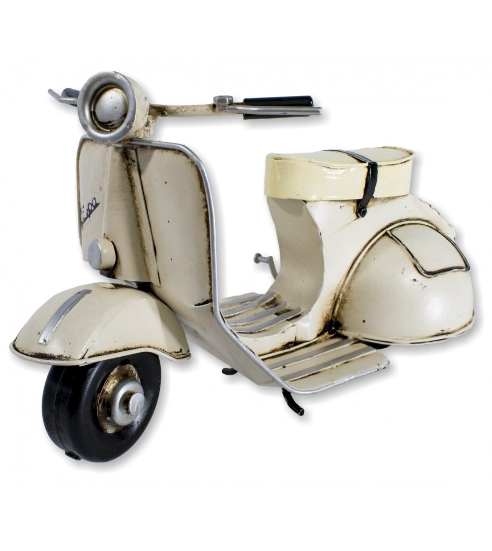 Motocicleta Vespa decorativa marfim