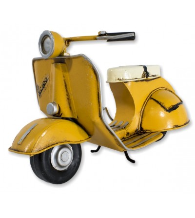 Yellow decorative Vespa motorcycle