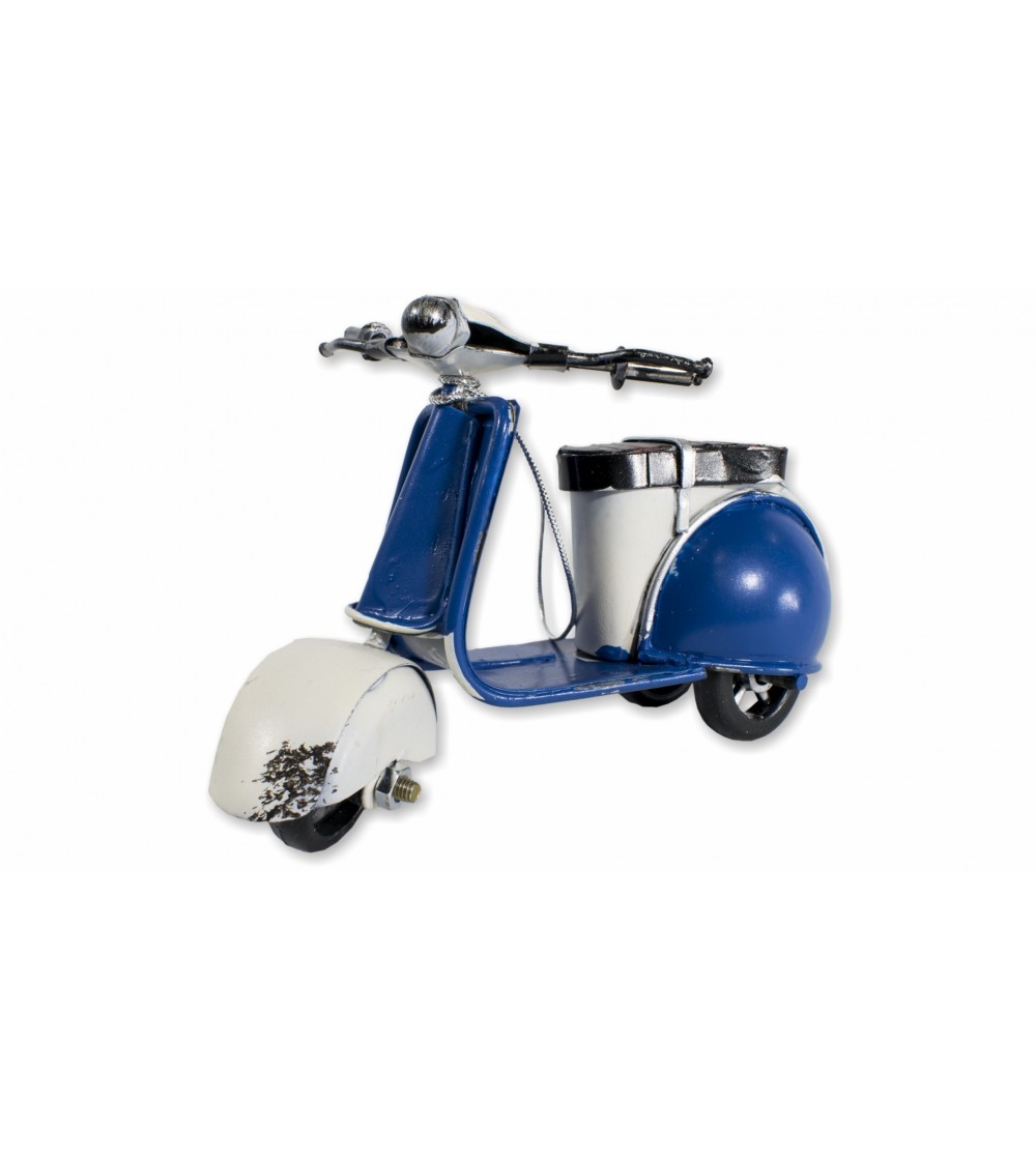 Motocicleta Vespa decorativa azul