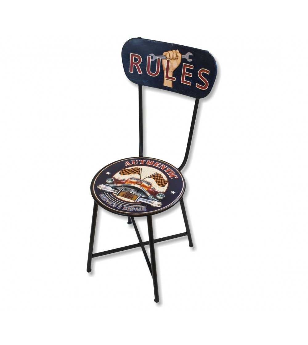 Authentic Rules vintage metal chair