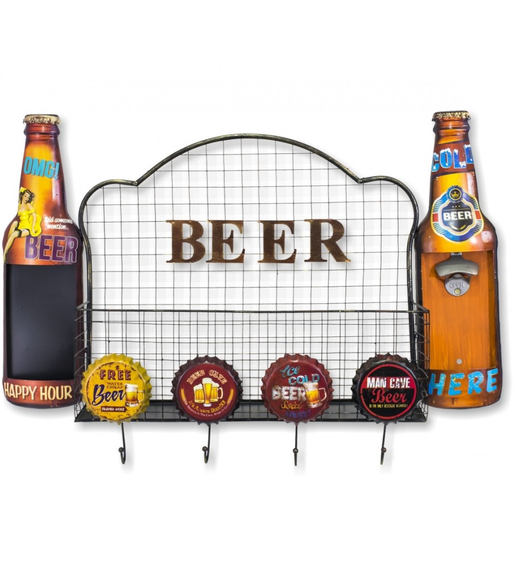 Beer lettering bottle rack