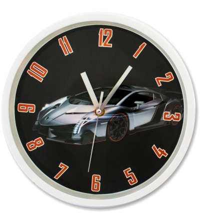 Reloj de pared coche deportivo