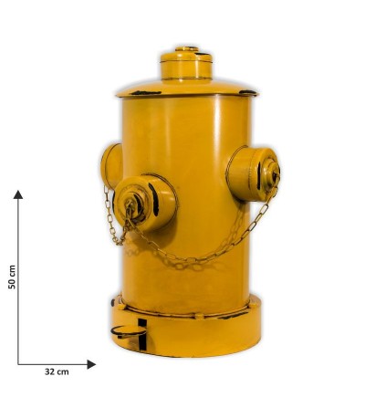 Yellow fire hydrant bin