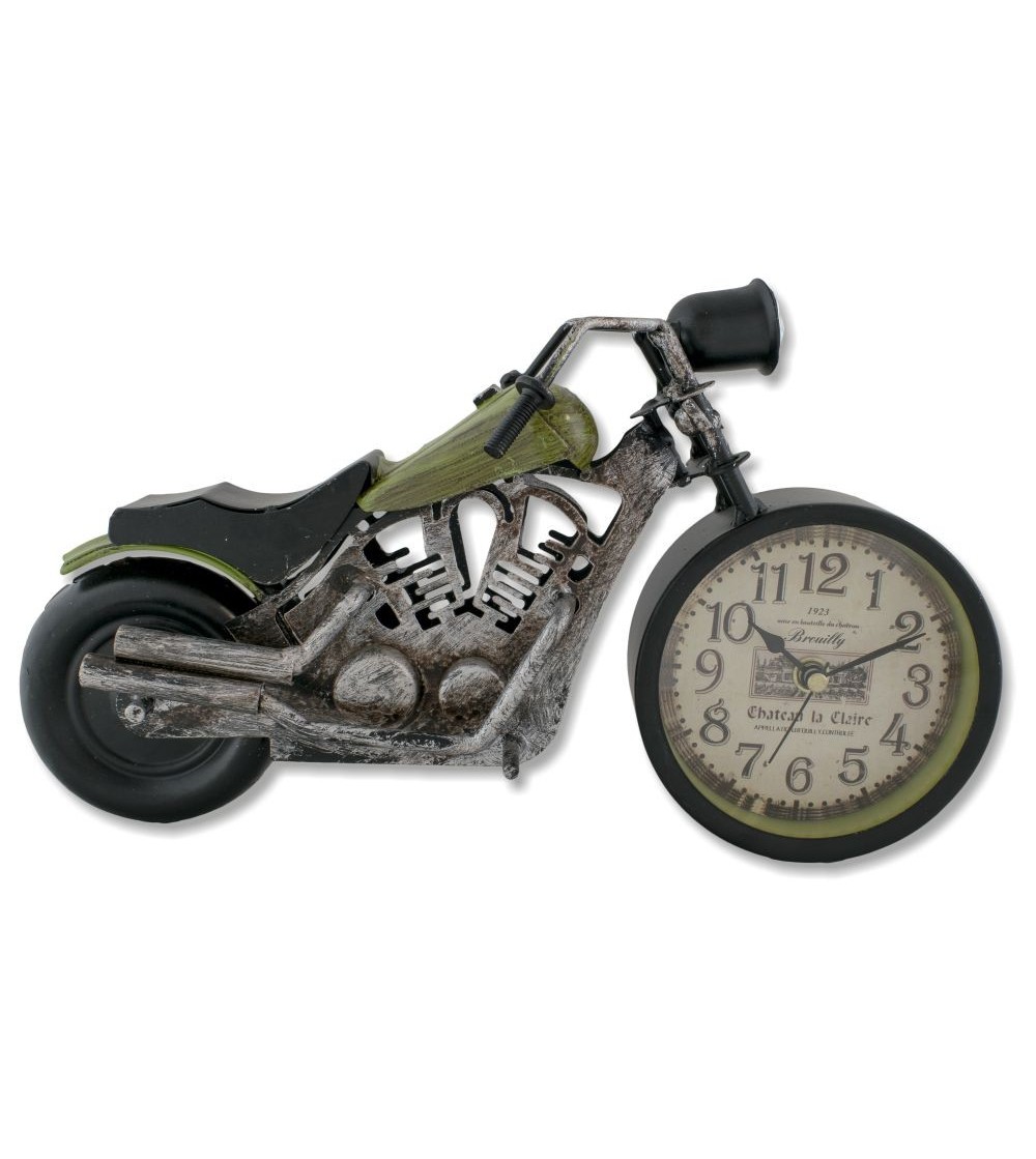 Reloj metálico moto Harley Davidson verde