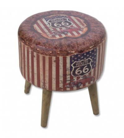 Stool with wooden legs