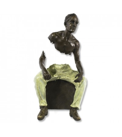 Skulptur Bruno Catalano sitzender Mann