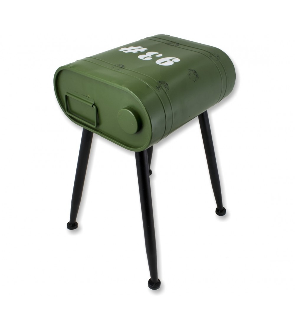 Green gasoline can side table