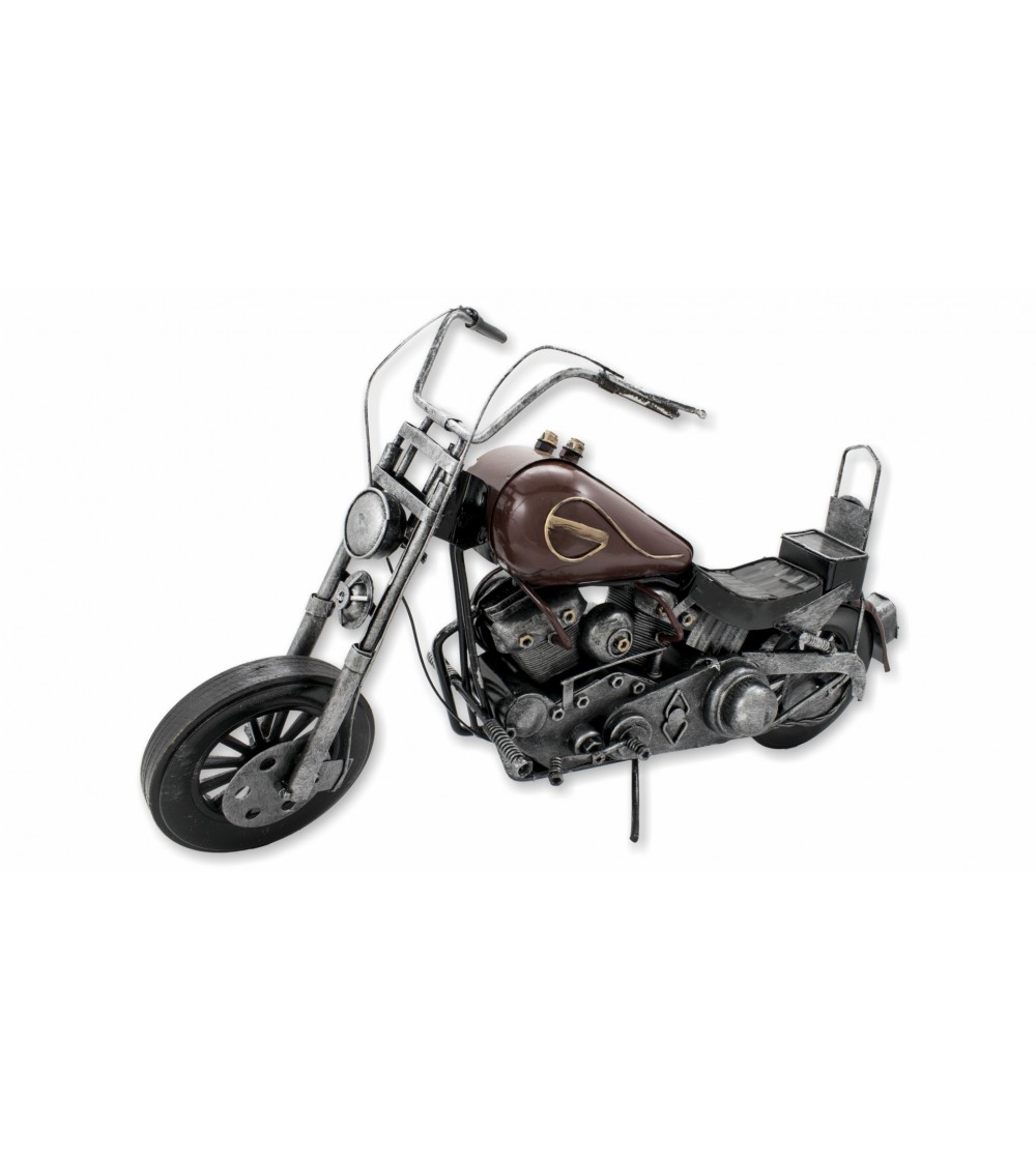 Motocicleta marrom decorativa