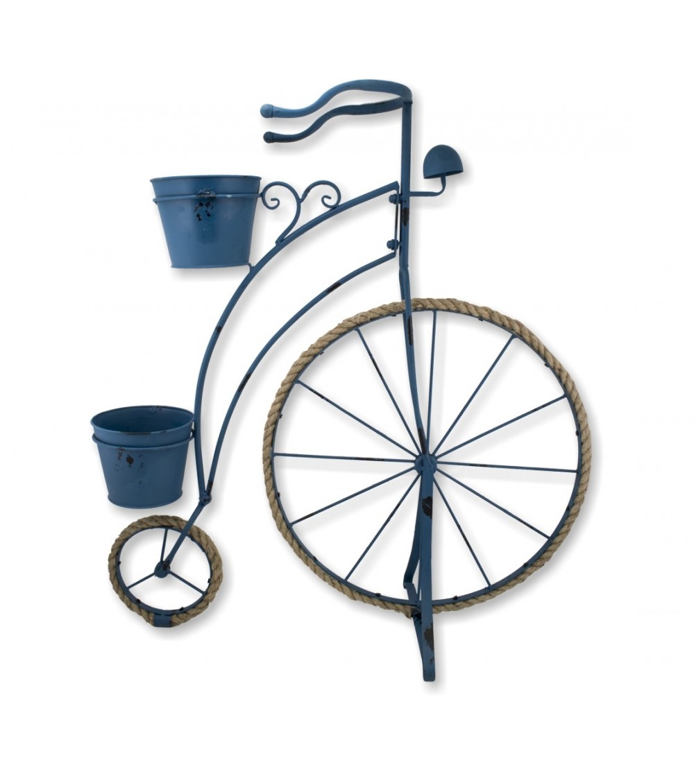 Plantador de bicicleta azul