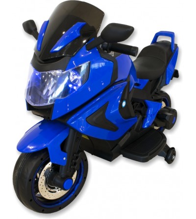 Moto électrique enfant bleue