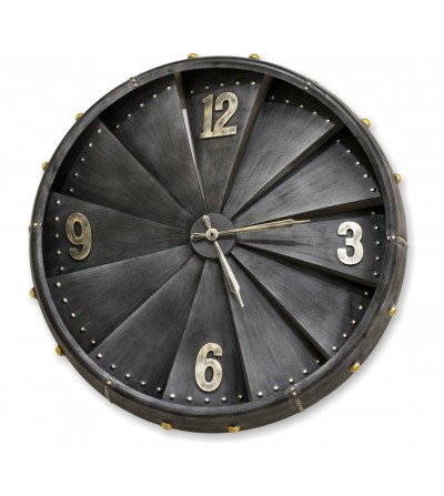 Vintage dark gray airplane turbine clock