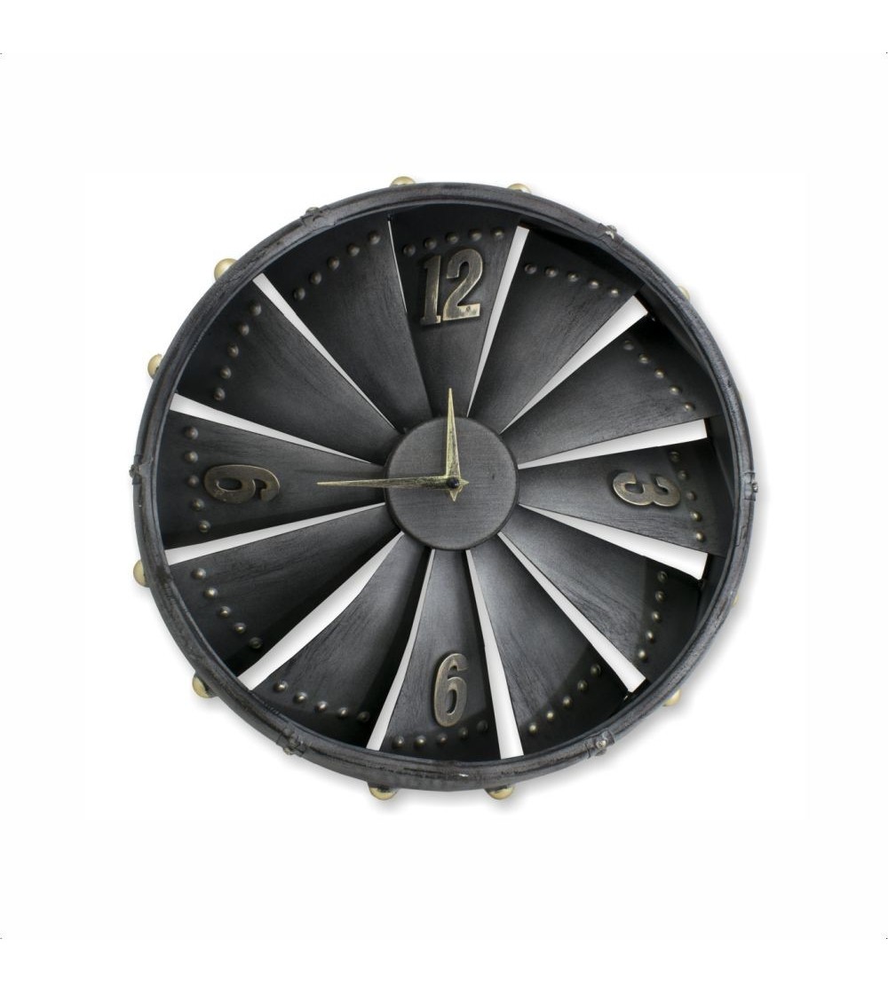 Horloge à turbine d'avion en métal argenté