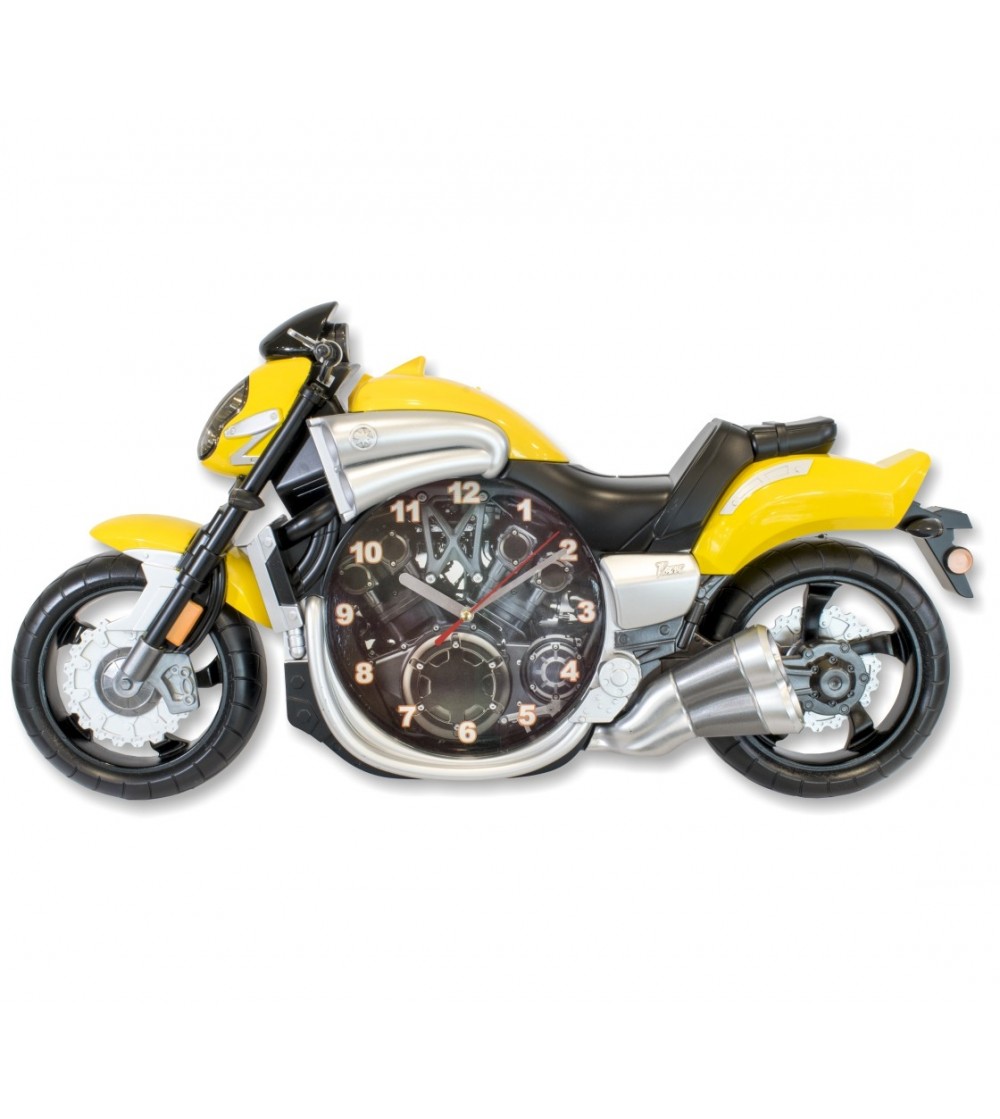 Relógio laranja motocicleta