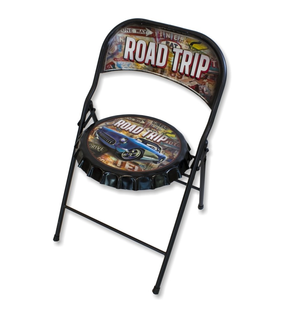 Vintage folding road trip chair